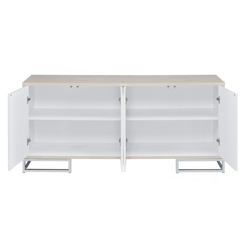 Console Liam Blue Marble Paint & Chrome