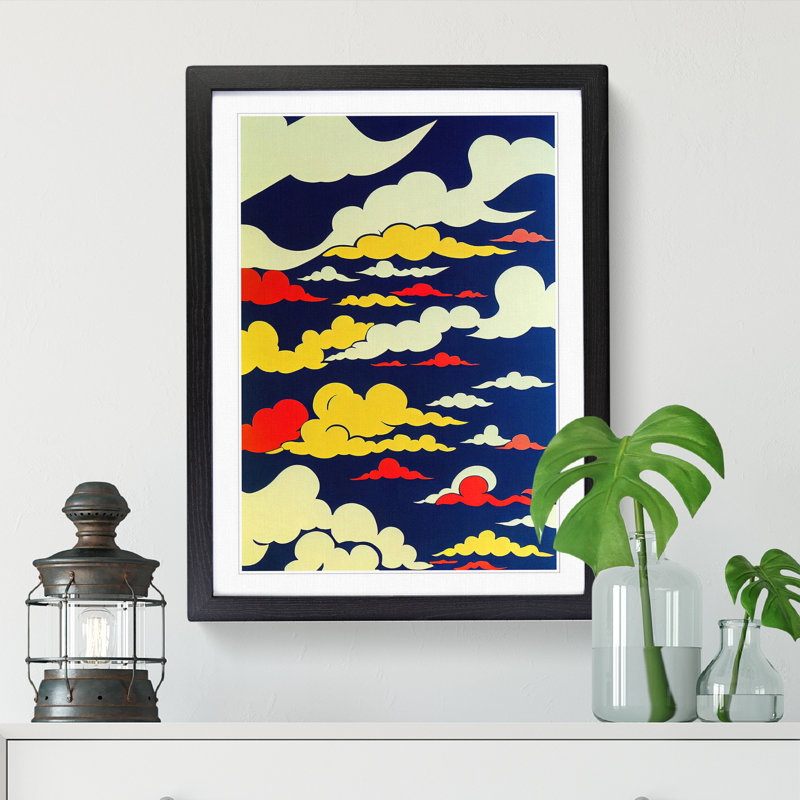 Cloudy Sky Pop - Single Picture Frame Print, Black Framed, 64cm H x 46cm W