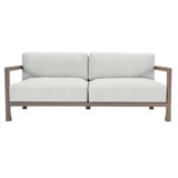 Tanah 80" Wide Outdoor Teak Patio Sofa with Cushions