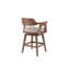 Upholstered Counter Stool with Solid Wood Frame-1345376004-1345376005