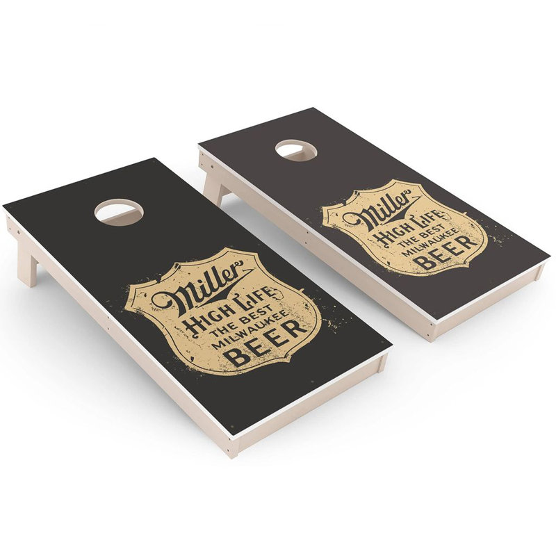 Ensemble de planche à cornhole Miller High Life, AUCUN accessoire