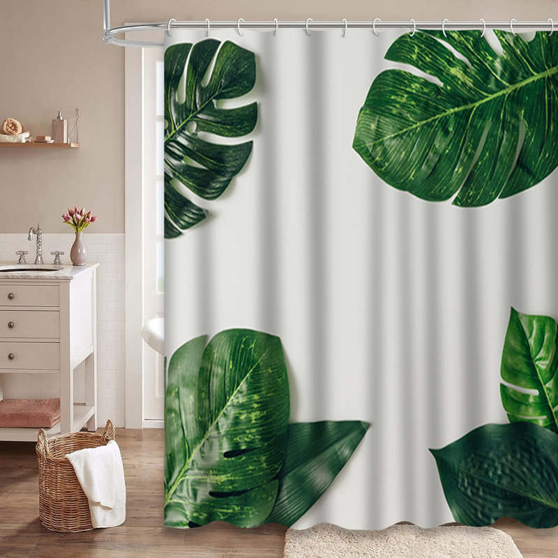 Rideau de douche Beach Palm Tree, L 72 po x l 78 po