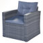 Canapé modulaire d'extérieur courbé de 68,5 po de large avec coussins Khourtney-833377837