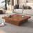 Square Veneer Coffee Table Sliding Top With Storage In 39.4''