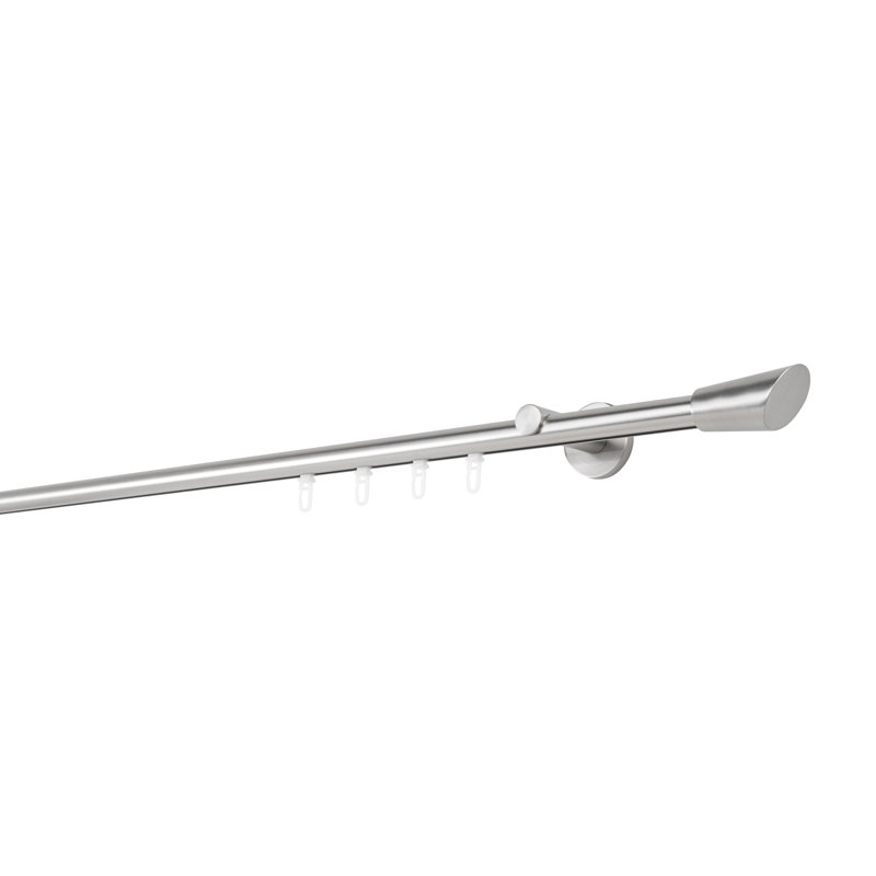 Curtain rod made to measure inner barrel 20mm, Stainless Steel, 2cm H x 270cm W x 6.5cm D