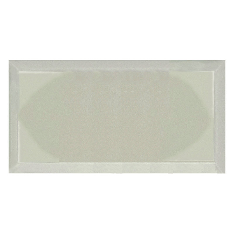 Carrelage mural de cuisine et de salle de bain décoratif en verre biseauté grand format 8 po x 16 po Frosted Elegance