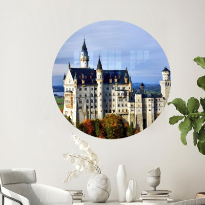 Château de Neuschwanstein, art mural Boho, décoration murale sur verre pour cadeau de mariage personnalisé et paysage urbain