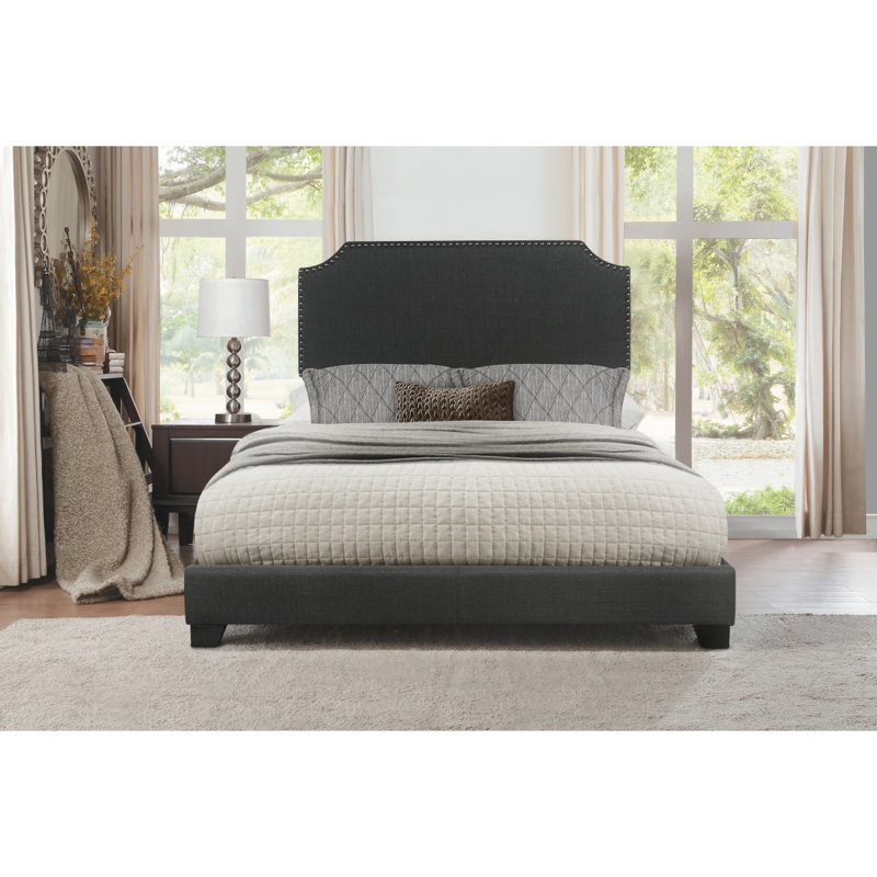 Lit standard, Grand, Gris foncé