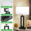 Ensemble de 2 lampes de table à commande tactile avec ports USB C + A, lampes de chevet à intensité variable 3 voies, lampes de salon modernes pour tables de bout, lampes de chevet, noir-559530205