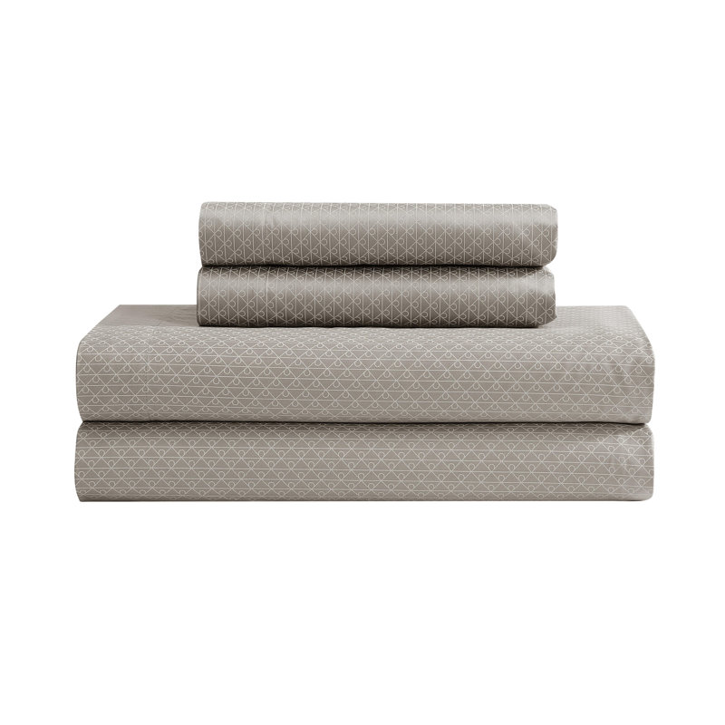 Ensemble de draps Calvin Klein Emblem Tencel, Grand lit, Gris clair