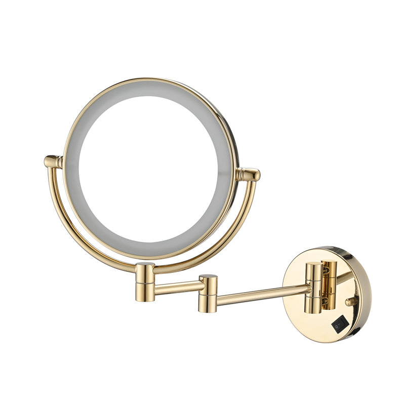 Exaltacin Metal Convex Wall Mirror, Gold