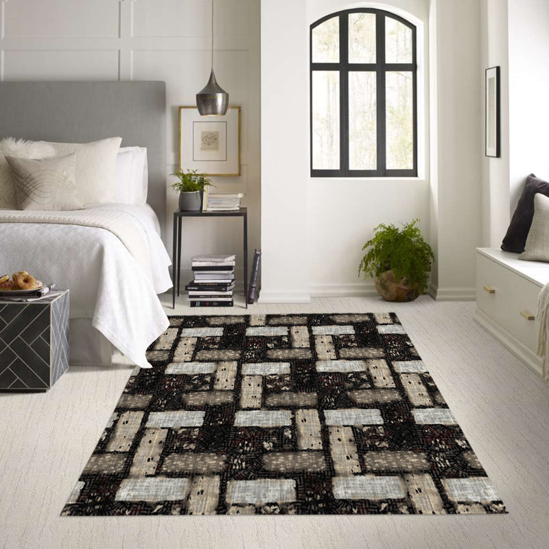 Geometric Indoor / Outdoor Rug, Rectangle 3' x 5'
