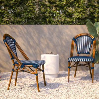 Wicker Counter Stool with Aluminium Frame