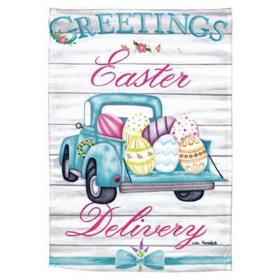 Cortia Double Sided 18'' H x 13'' W Polyester Easter Garden Flag
