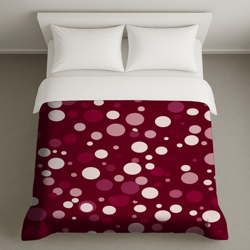 Housse de couette contemporaine à pois, Très grand lit