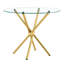 Ensemble de table de salle à manger ronde en verre avec 4 chaises transparentes-1590346347