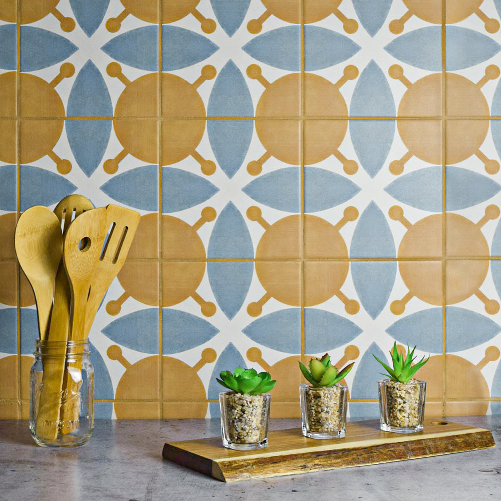 Revival 8" x 8" Ceramic Patterned Wall & Floor Tile