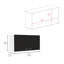 Armoire murale Napoles, deux tablettes, double porte - noir