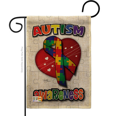 Double Sided 18.5'' H x 13'' W Burlap Flag Set