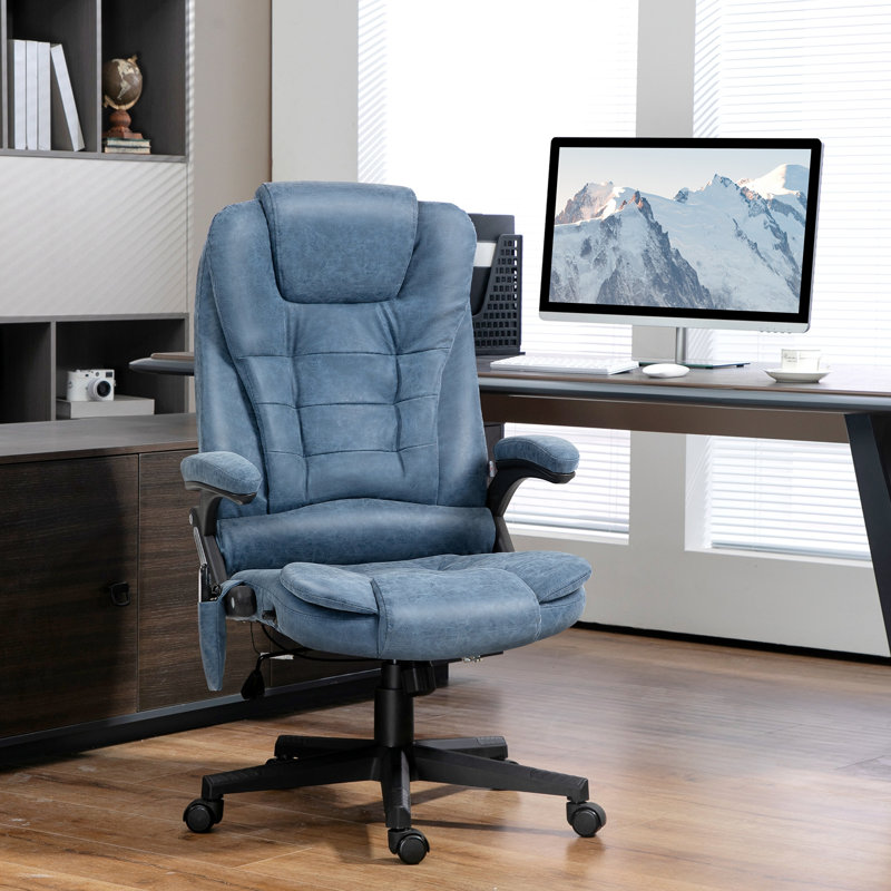 Fauteuil de bureau à massage à haut dossier avec 6 points de vibration