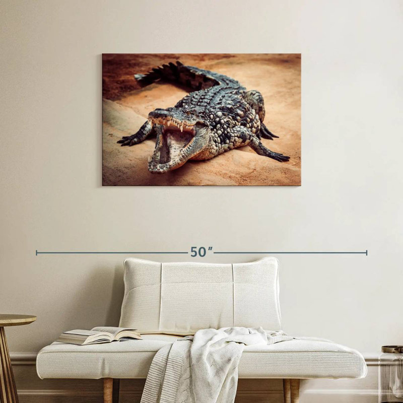 Brampt Crocodile, 24" H x 36" W