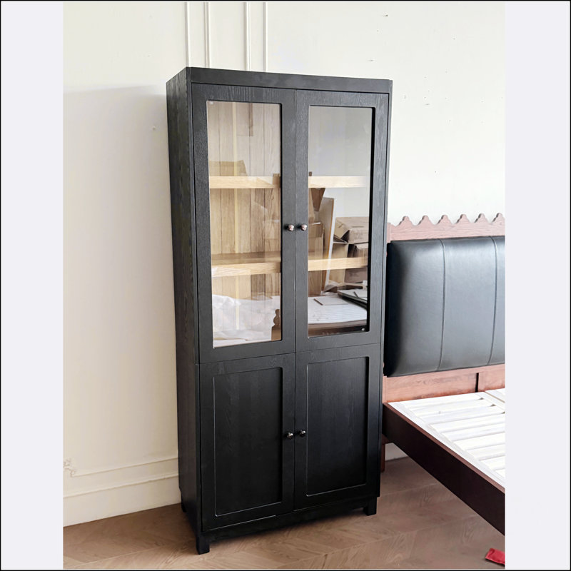 Vitrine haute 74,5 po avec portes en verre