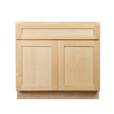 Unfinished Ready To Assemble Solid Wood Shaker Kitchen Sink Base Cabinet — 30″ W × 34.5″ H × 24″ D — SB30