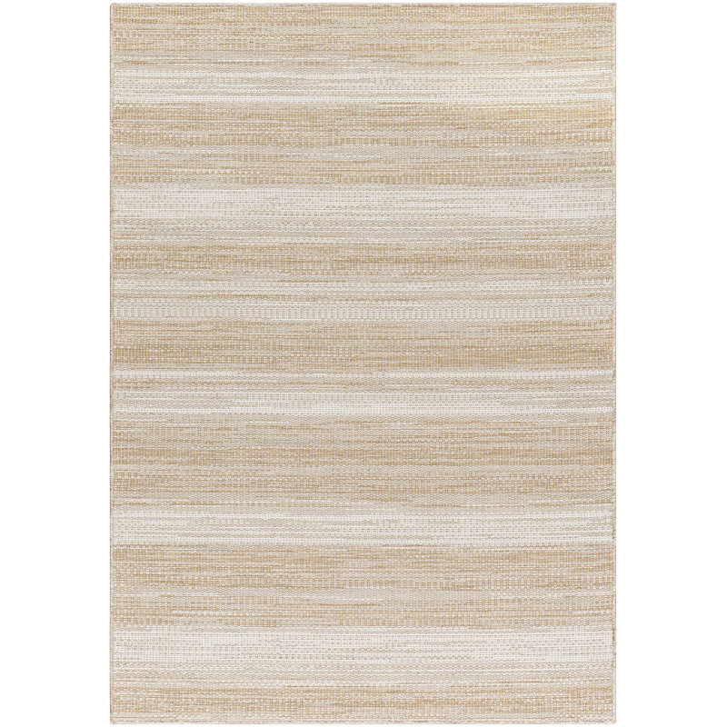 Tapis intérieur / extérieur en polypropylène tissé à la machine Oshra, Carré 7 pi 7 po