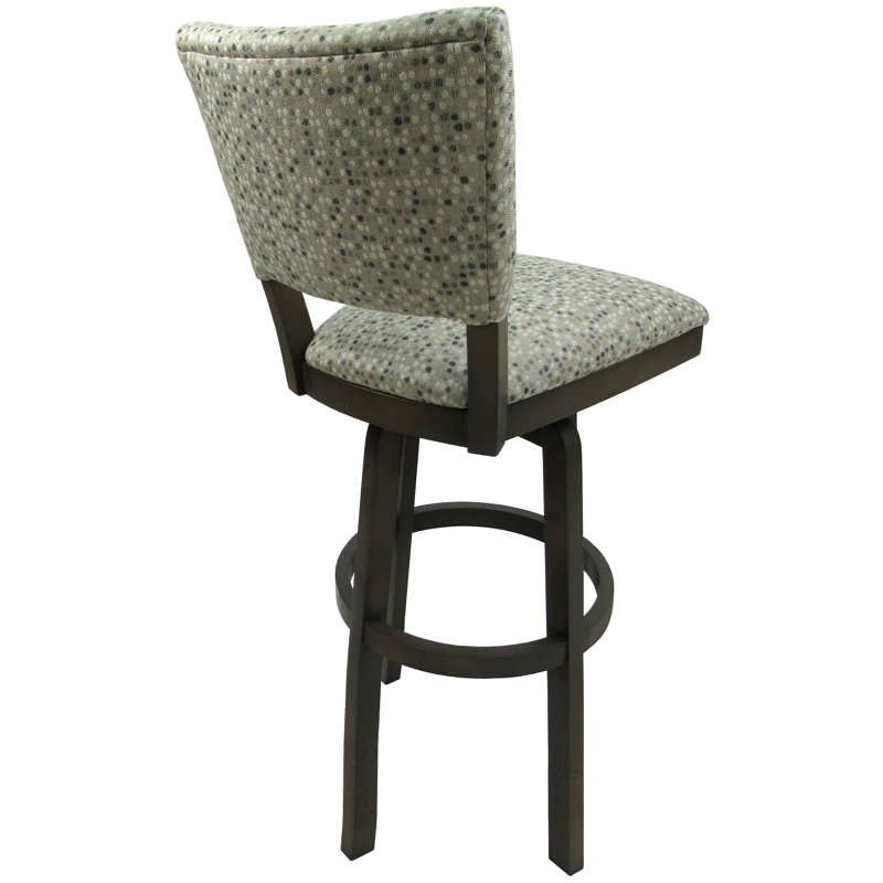 Swivel Upholstered Counter Extra Tall Stool with Solid Wood Frame