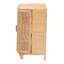 Armoire de rangement bohémienne en rotin naturel