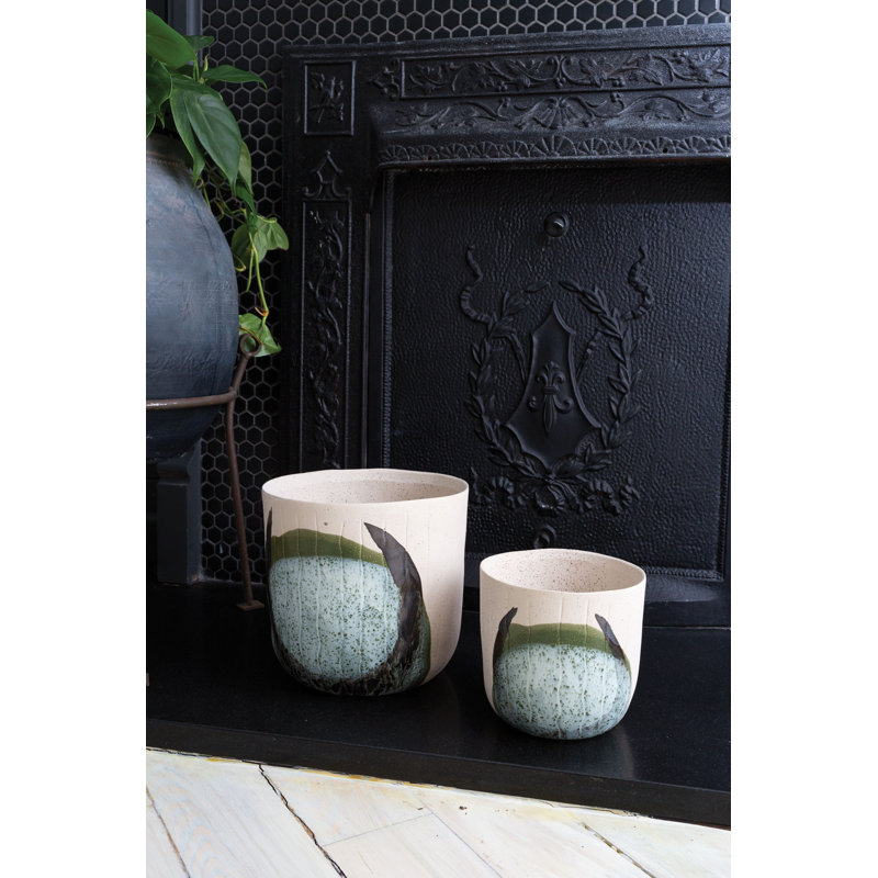 Pot à fleurs en céramique Ramage, H 5,75 po x l 6,25 po x P 6,25 po