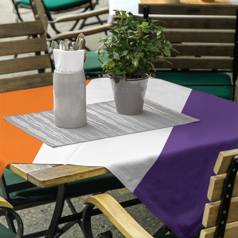 Nappe Clemson, Orange / blanc / mauve