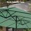Parasol de marché rectangulaire 15 pi x 9 pi avec base Nyasia, vert menthe (sable non inclus)-1535438354