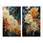 Tourbillon botanique orange sarcelle II - ensemble d'art mural abstrait de 2 art mural moderne pour la décoration intérieure-1784408706-1784408711