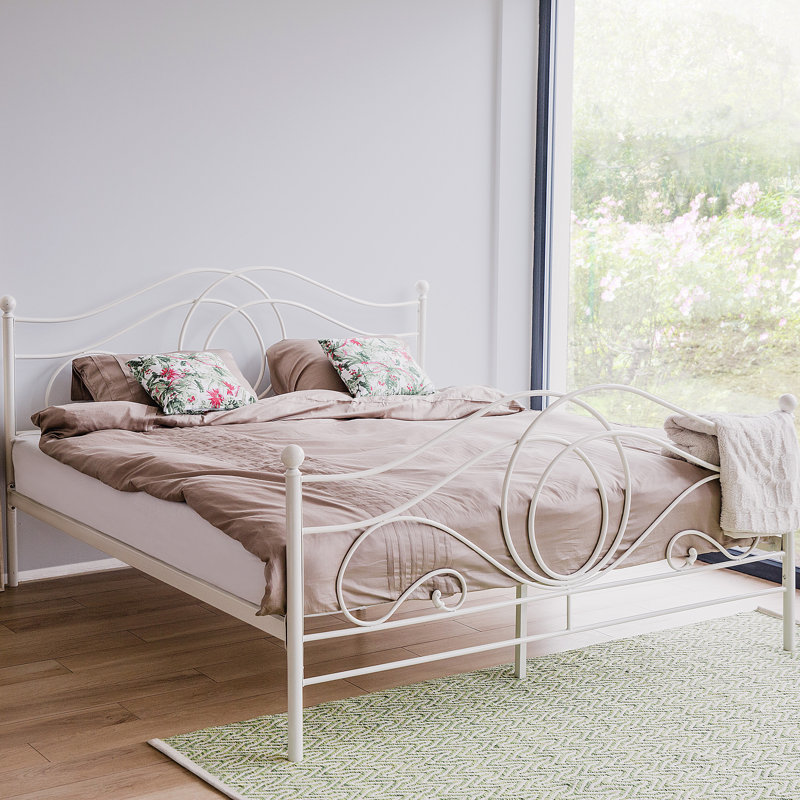 Corona Solid Wood Bed, 160 x 200cm, White
