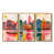 Toile avec cadre flottant or