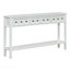 Console 60 po, 2 tiroirs, tablette inférieure pour le vestibule - blanc antique