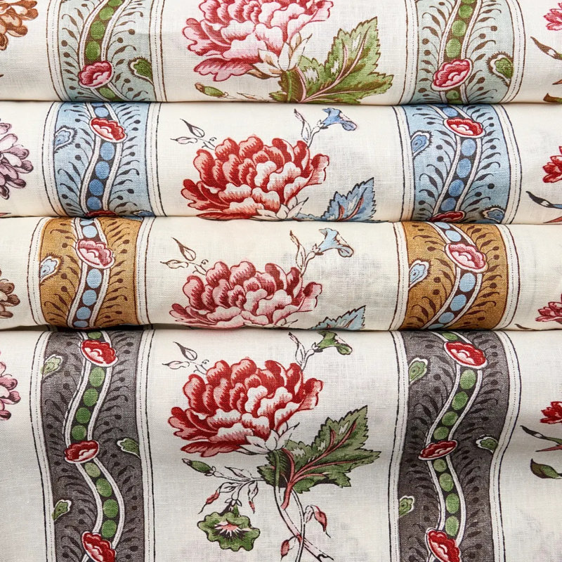 Tissu à rayures Ariana, Bleu / blanc / rouge