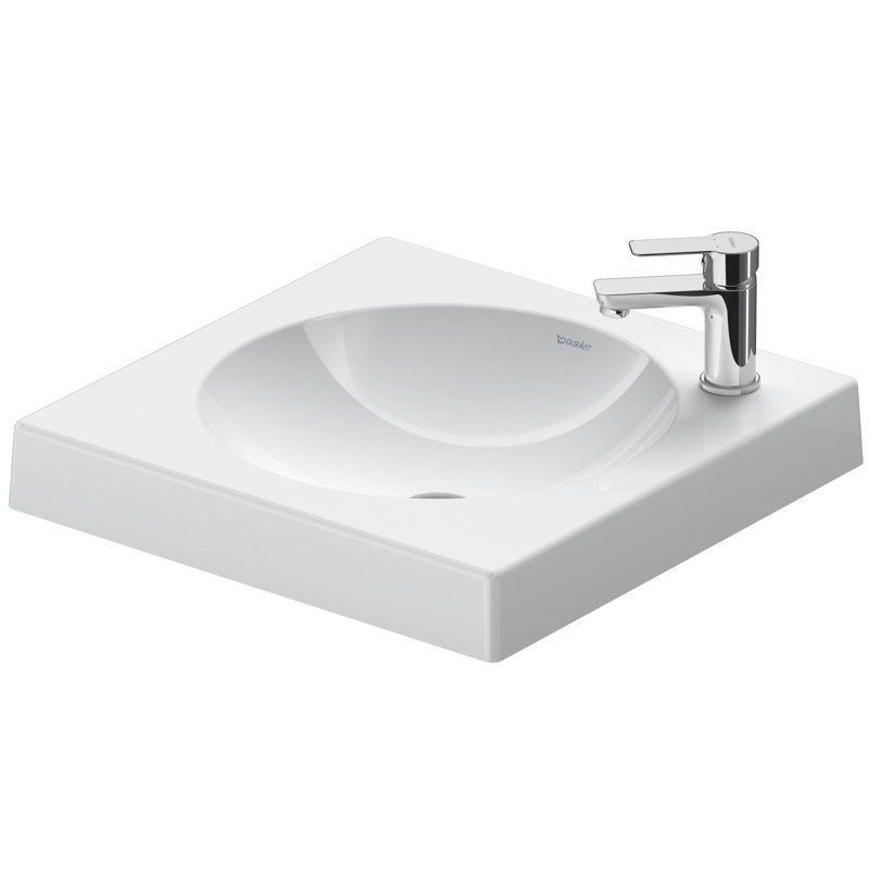 Architec White Ceramic Rectangular Vessel Bathroom Sink