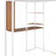 Lit mezzanine simple en métal avec 2 tablettes et un bureau-783316326