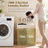 Double Laundry Basket with Lid, 100L Laundry Hamper, Brown-2049017483