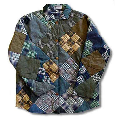 Courtepointe en coton Chambray Nine Patch
