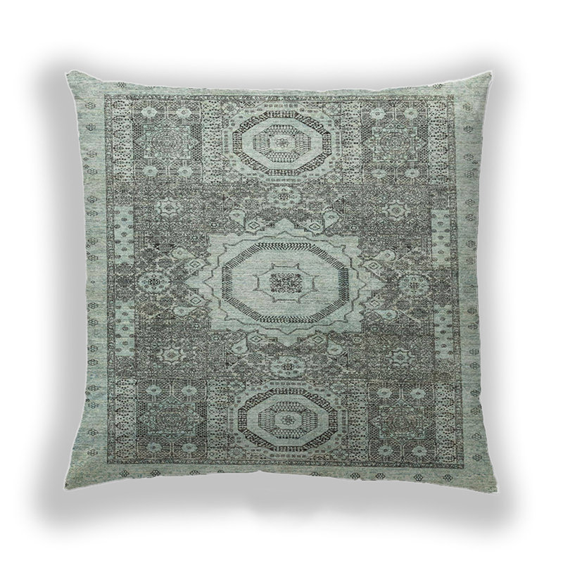 Coussin Abstract 2342, Microsuède, Gris