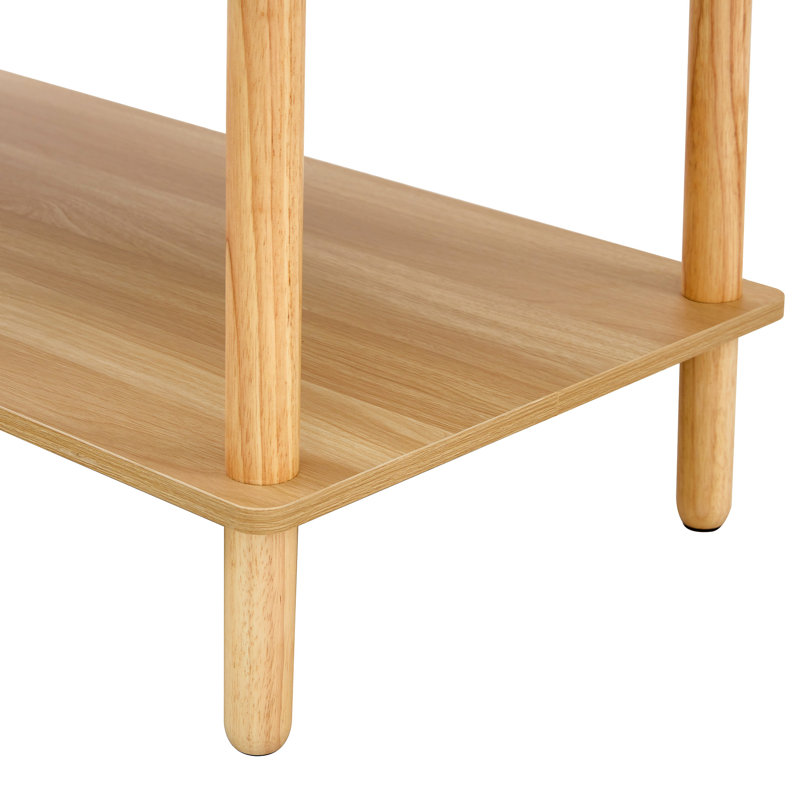 Table basse de salon 2, de forme rectangulaire, en bois massif +, stable et durable, facile à assembler rapidement, housse de protection de plancher incluse avec tablette ouverte, matériaux,
