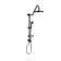 Kauai III 8-in Rain Showerhead Shower System with Slide Bar and Integrated Soap Dish