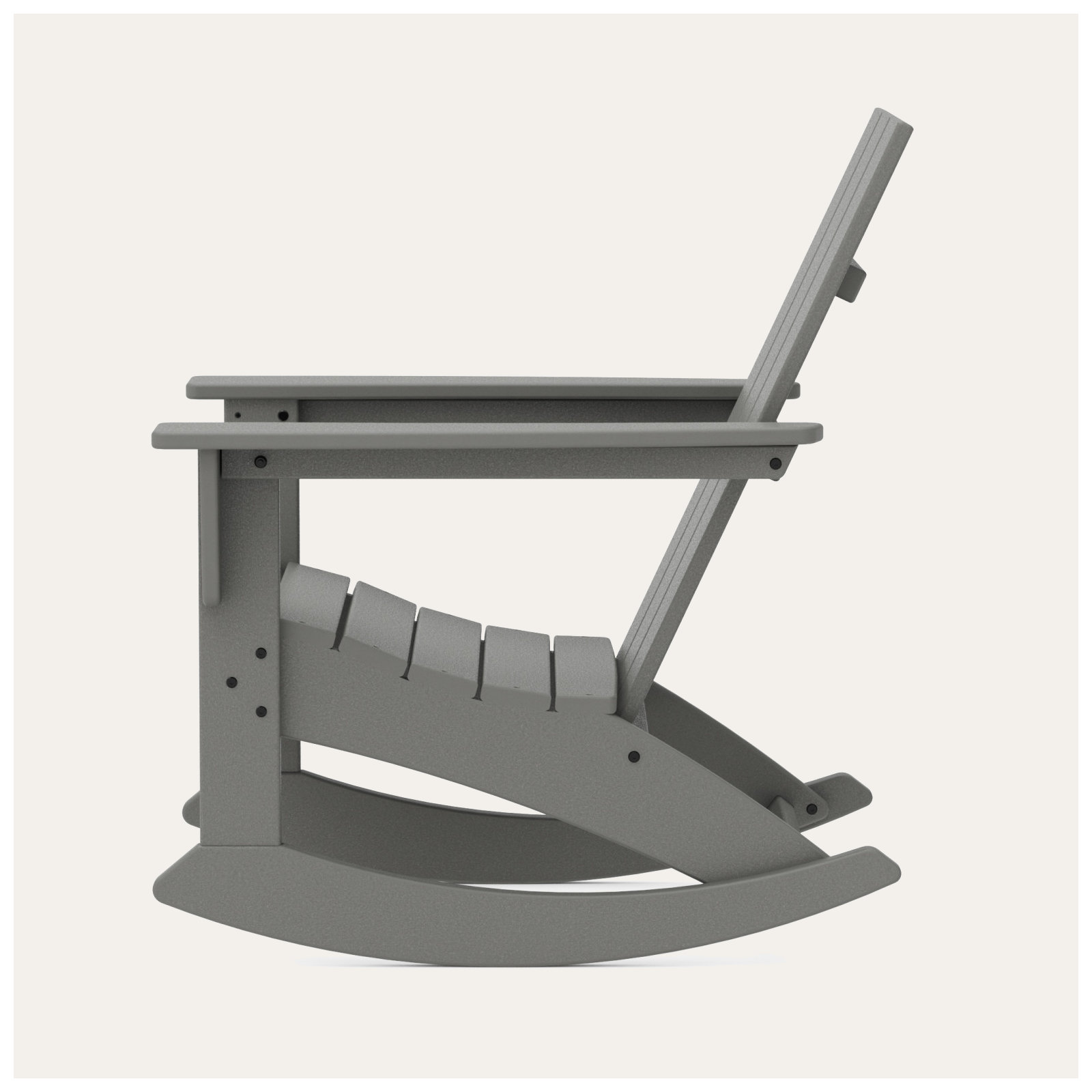 POLYWOOD Modern Adirondack Rocking Chair, Slate Gray