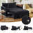 56.3'' Wide Modern 3-In-1 Convertible Sleeper Sofa Bed With Phone Holder And Cup Holders-419162379