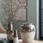 Vase rond en céramique brun Sienna-180022241