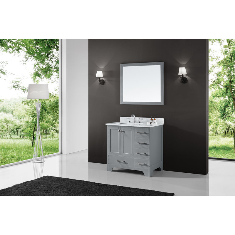 Ensemble de meuble-lavabo simple 36 po Cassel, Gris taupe