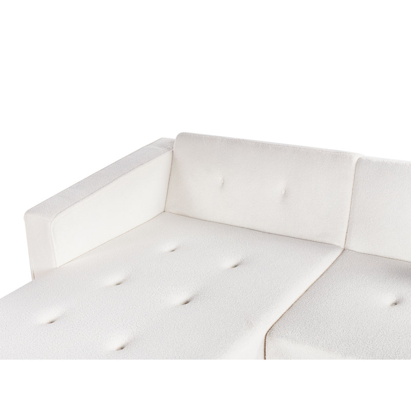 Corner Sofa VADSO Boucle 4 Seater Right Hand, White
